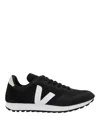 Veja Man Sneakers Black Size 10 Textile Fibers In White