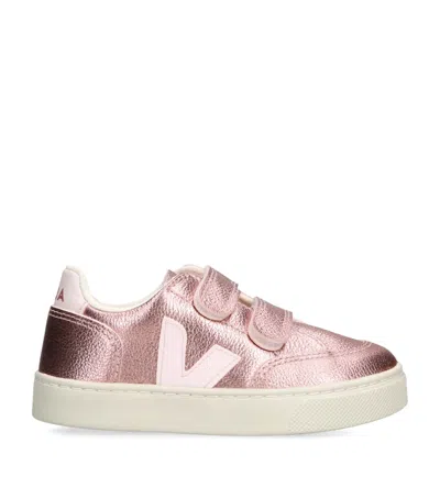 VEJA METALLIC LEATHER V-12 SNEAKERS