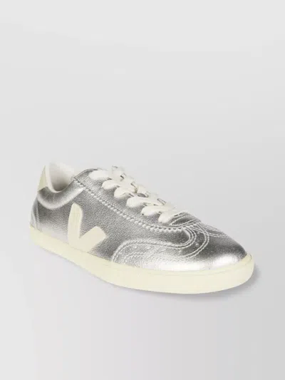 Veja Metallic Rubber Sole Sneakers In Neutral