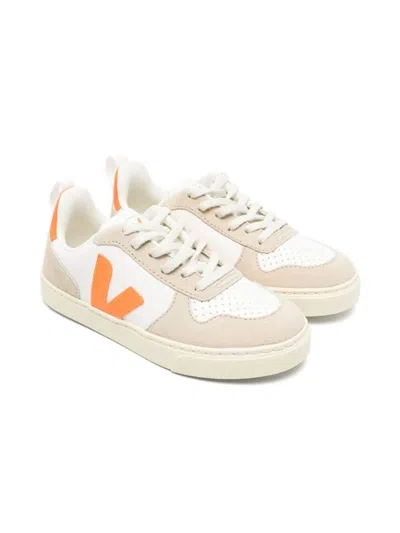 Veja Mini V-10 Sneakers For Kids In Neutral
