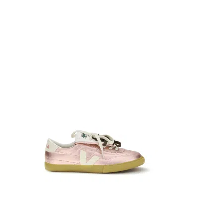 Veja Multicolor Calf Leather Bos Taurus Sneakers In Pink