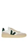 Veja Multicolor Leather V-90 Sneakers In Extra White Cyprus