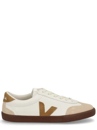 Veja Womens Volly Leather Sneakers In Multi