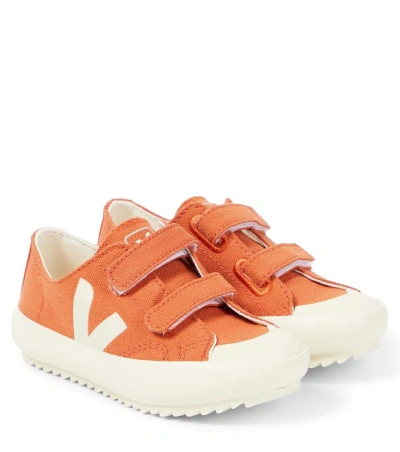 Veja Kids' Ollie Canvas Trainers In Orange