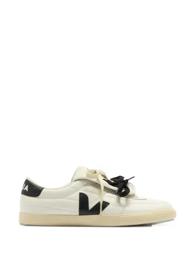 Veja Panelled Lace-up Sneakers In Neutral