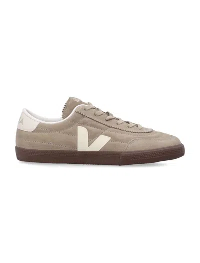 Veja Panenka Suede Taupe Pierre Bark Shoes In Multi