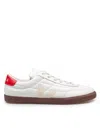Veja Multicolour Organic Traced Leather In White