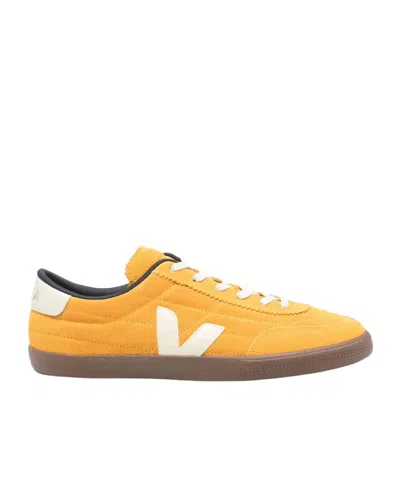 Veja Panenka Logo-detail Suede Sneakers In Orange