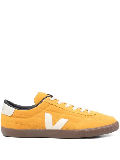 Veja Panenka Logo-detail Suede Sneakers In Yellow