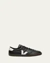 Veja Panenka Black Sneaker With Logo On The Side And Contrasting Heel In Leather Unisex In Black White