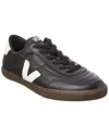 Veja Panenka Black Sneaker With Logo On The Side And Contrasting Heel In Leather Unisex