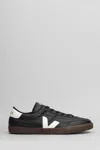 Veja Panenka Black Sneaker With Logo On The Side And Contrasting Heel In Leather Unisex In Black