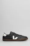 Veja Panenka Black Sneaker With Logo On The Side And Contrasting Heel In Leather Unisex In Black