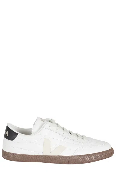 Veja Panenka Leather Sneakers In White And Cream In Neutral