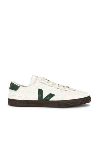 Veja Multicolour Leather Suede Sneaker In White