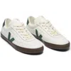 Veja Multicolour Leather Suede Sneaker In White
