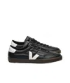 Veja Panenka Black Sneaker With Logo On The Side And Contrasting Heel In Leather Unisex In Black