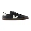 Veja Panenka Black Sneaker With Logo On The Side And Contrasting Heel In Leather Unisex