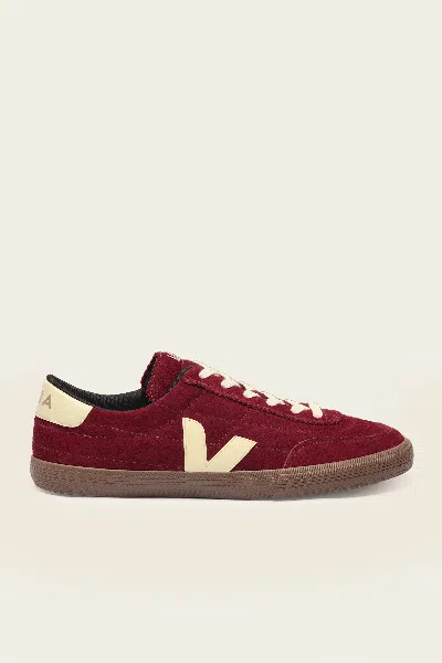 Veja Panenka Suede Leather Sneaker In Grenat Sun Bark In Brown