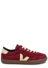 Veja Panenka Suede Leather Sneaker In Grenat Sun Bark In Burgundy