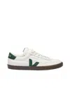 Veja Multicolour Leather Suede Sneaker In White