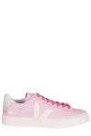 Veja Pink Campo Leather Side-logo Leather Sneakers In Multi