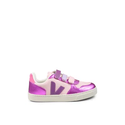 Veja Kids' Pink Sneakers For Girl With Logo