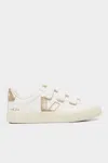Veja Recife Chromefree Leather In White Platine