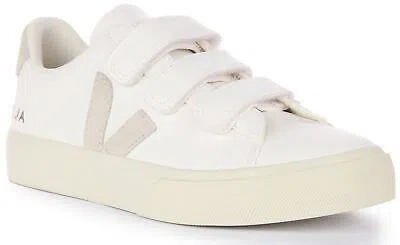 Pre-owned Veja Recife Chromfree Suede Triple Strap Fasten Women Sneaker Natural Us 5 - 11