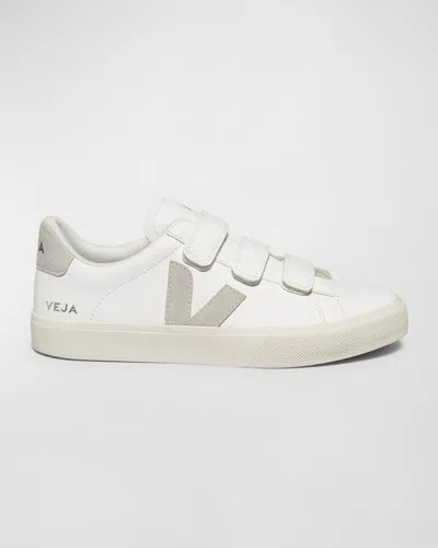 Veja Recife Logo Chromefree Leather Extra White Natural Trainers In Neutral