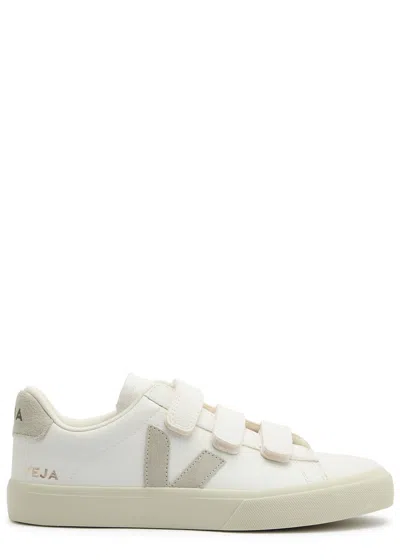 Veja Recife Leather Sneakers In White And Grey