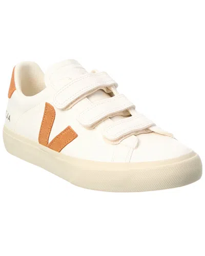 Veja Recife Logo Leather Sneaker In White