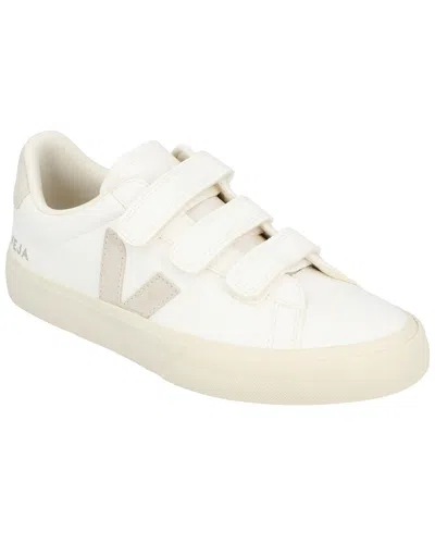 Veja Recife Logo Leather Sneaker In White