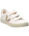 Veja Recife Chromefree Leather In White Platine In White
