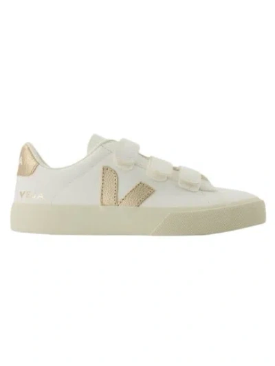 Veja Recife Logo Sneakers - Leather - White Platine In Neutrals