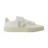 Veja Recife Logo Chromefree Leather Extra White Natural Trainers In Neutral