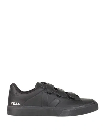 Veja Recife Logo Woman Sneakers Black Size 11 Soft Leather