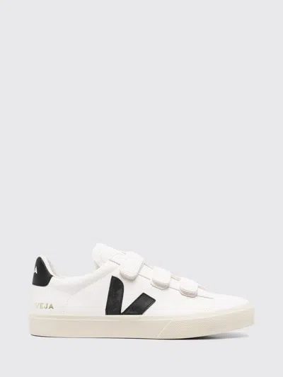Veja Recife O.t. Leather Sneakers With Velcro Closure And Contrast Logo In White