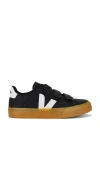 Veja Recife Logo Leather Sneaker In Black