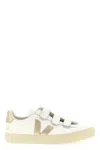 Veja Recife' Chromefree Leather Velcro Sneakers In Gold
