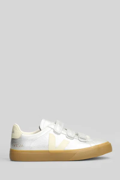 Veja Recife Sneakers In Silver Leather