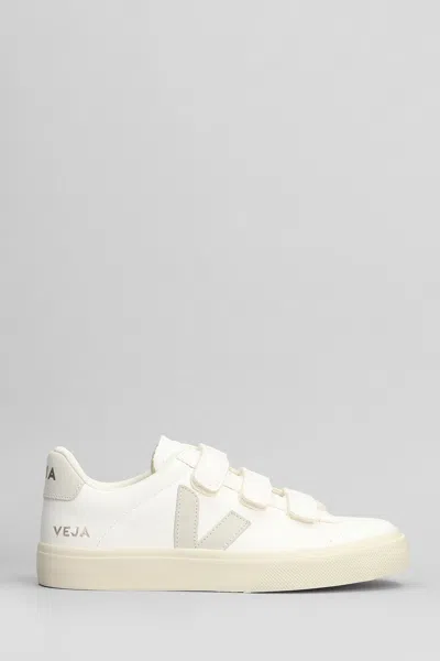 Veja Recife Suede-trimmed Leather Sneakers In Ivory White