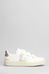 Veja Recife' Chromefree Leather Velcro Sneakers In White
