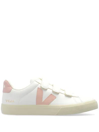 Veja Recife Chromefree Leather Sneaker In White Petale
