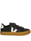 Veja Recife Logo Leather Sneaker In Black