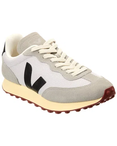 Veja Rio Branco Leather-trimmed Suede And Mesh Sneakers In Gray