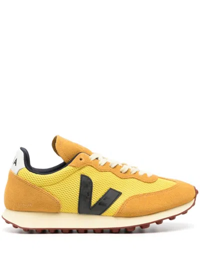 Veja Rio Branco Alveomesh Sneakers - Men's - Recycled Polyester/rubber/suede In Yellow