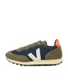 Veja Rio Branco Sneakers In Green Suede And Fabric In Black