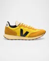Veja Rio Branco Leather-trimmed Suede And Alveomesh Sneakers In Tonic Black