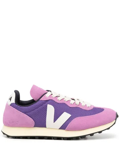 Veja Rio Branco Leather Sneakers In Purple